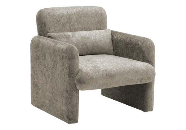 English Elm Accent Chair Soft Fabric Upholstered Foam Cushioned Seat for Living Room or Bedroom Grey B2710P558685