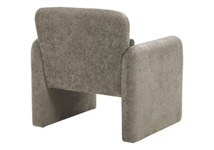 English Elm Accent Chair Soft Fabric Upholstered Foam Cushioned Seat for Living Room or Bedroom Grey B2710P558685