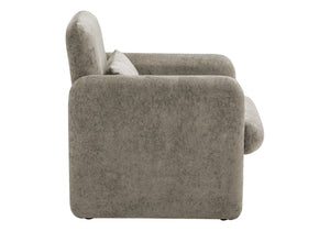 English Elm Accent Chair Soft Fabric Upholstered Foam Cushioned Seat for Living Room or Bedroom Grey B2710P558685