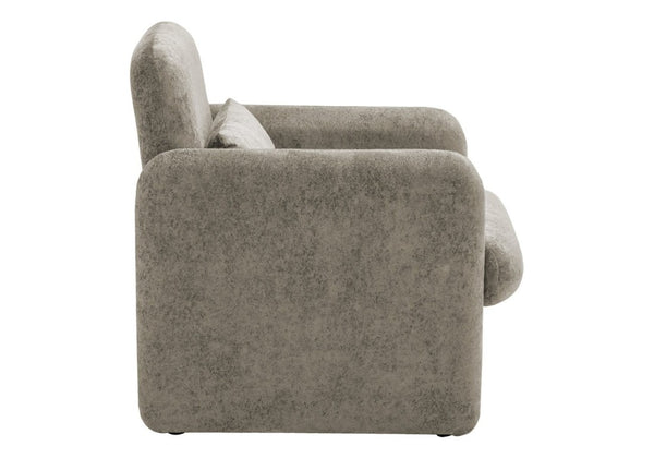 English Elm Accent Chair Soft Fabric Upholstered Foam Cushioned Seat for Living Room or Bedroom Grey B2710P558685