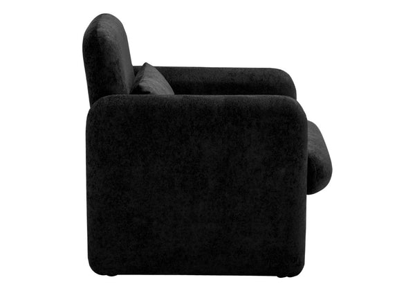 English Elm Accent Chair Soft Fabric Upholstered Foam Cushioned Seat for Living Room or Bedroom Black B2710P558686