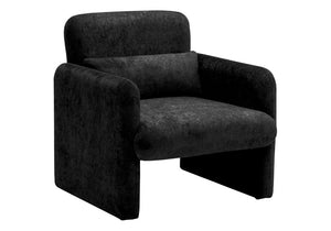 English Elm Accent Chair Soft Fabric Upholstered Foam Cushioned Seat for Living Room or Bedroom Black B2710P558686