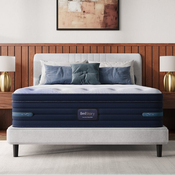 English Elm Bedstory Spine Align Hybrid Twin Mattress Gel Foam Coils Cooling Firm Support B2716P525064