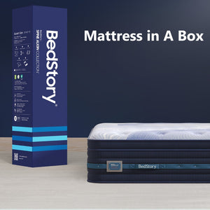English Elm Bedstory Spine Align Hybrid Twin Mattress Gel Foam Coils Cooling Firm Support B2716P525064