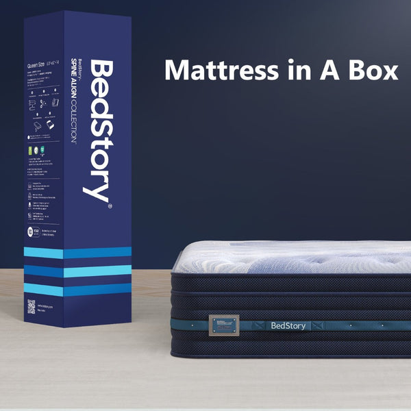 English Elm Bedstory Spine Align Hybrid Twin Mattress Gel Foam Coils Cooling Firm Support B2716P525064