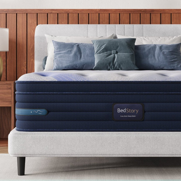 English Elm Bedstory Spine Align Hybrid Twin Mattress Gel Foam Coils Cooling Firm Support B2716P525064
