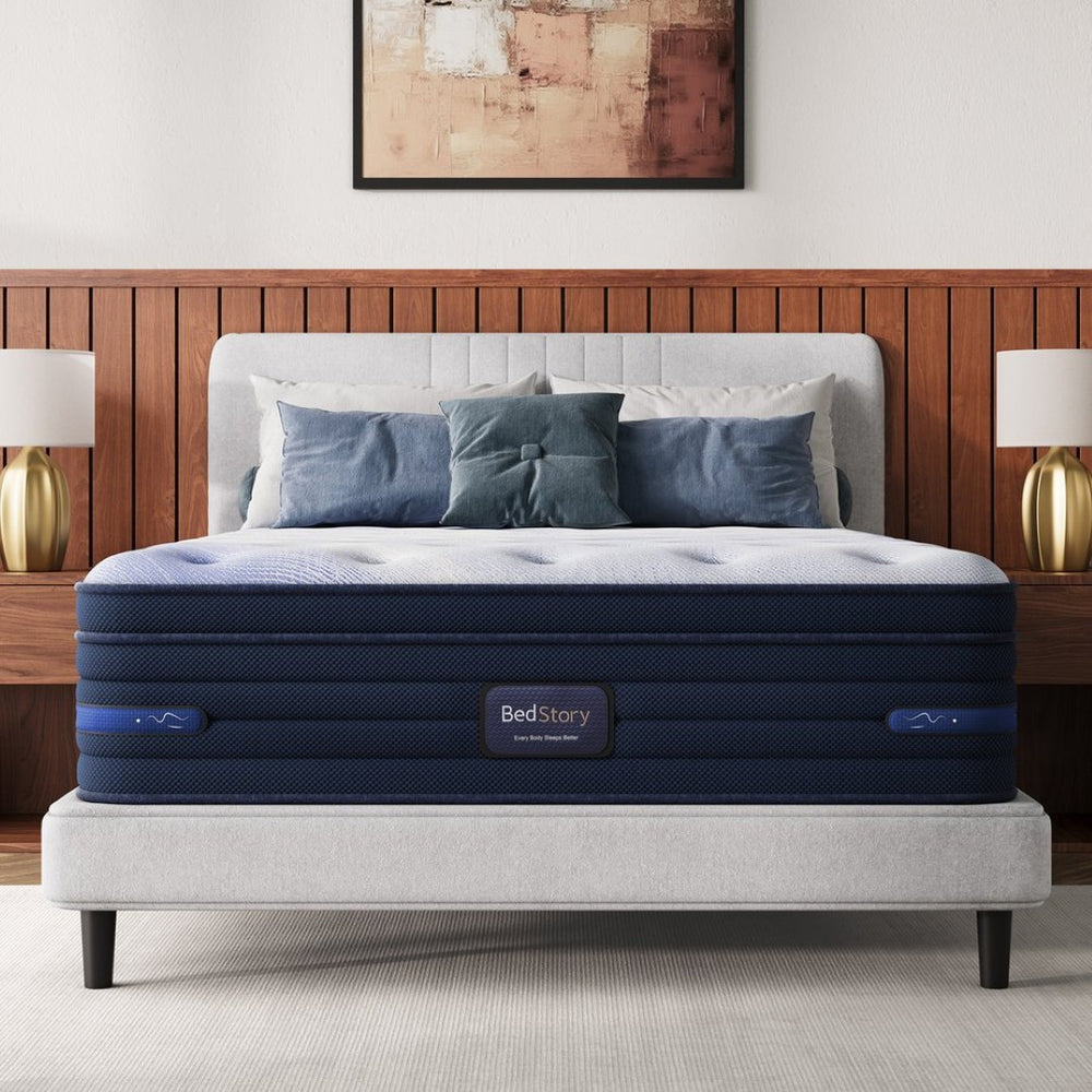 English Elm Bedstory 13 Inch Firm Hybrid Twin Mattress Gel Memory Foam Coils Spinal Relief B2716P525096