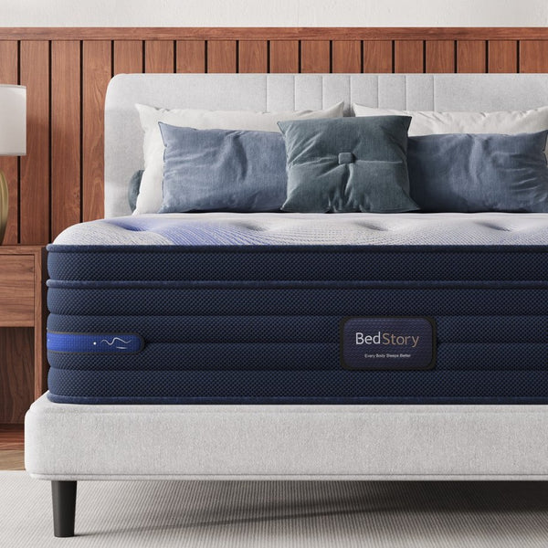 English Elm Bedstory 13 Inch Firm Hybrid Twin Mattress Gel Memory Foam Coils Spinal Relief B2716P525096