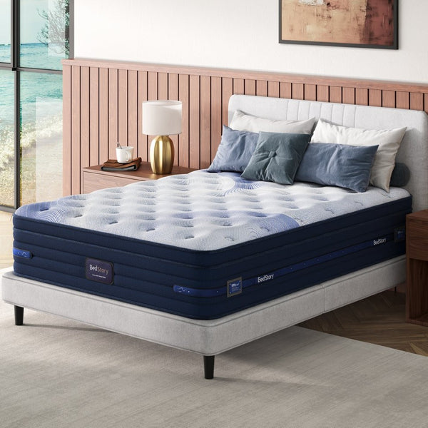 English Elm Bedstory 13 Inch Firm Hybrid Twin Mattress Gel Memory Foam Coils Spinal Relief B2716P525096