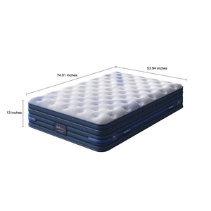 English Elm Bedstory Spine Align Full Hybrid Mattress Gel Foam Coils Cooling Airflow Firm Support B2716P525098