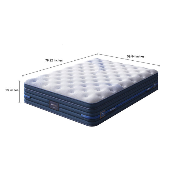 English Elm Bedstory Spine Align Queen Hybrid Mattress with Gel Foam Coils and Cooling Cover B2716P525099