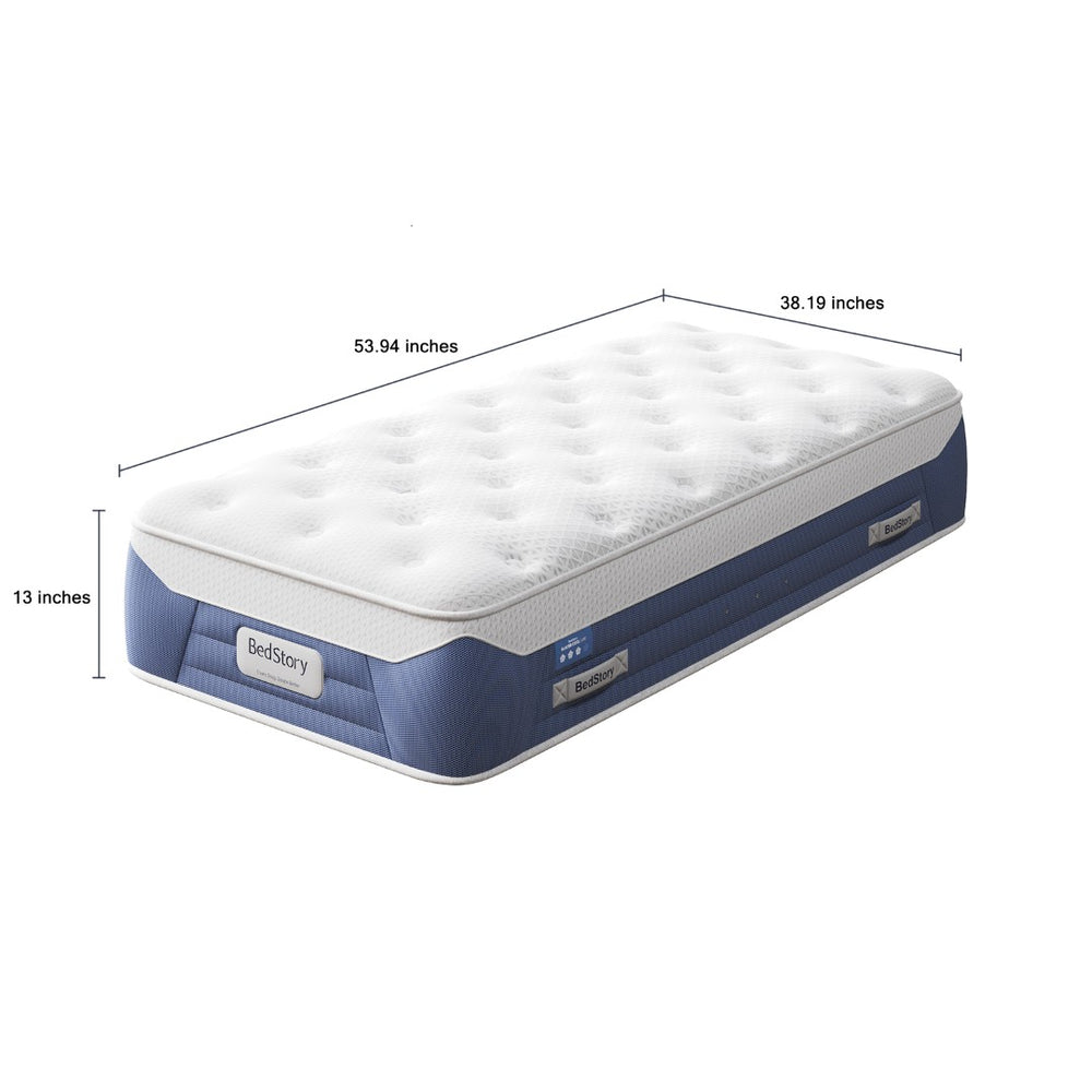 English Elm Bedstory Glacier Cool Pro Plush Hybrid Mattress with Airflow Foam for Hot Sleepers B2716P526135