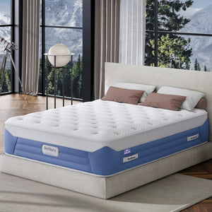 English Elm Bedstory Glacier Cool 14 Inch Plush Hybrid Mattress for Hot Sleepers with Airflow Core B2716P526175