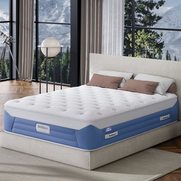 English Elm Bedstory Glacier Cool 14 Inch Plush Hybrid Mattress for Hot Sleepers with Airflow Core B2716P526175