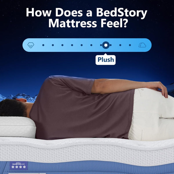 English Elm Bedstory Glacier Cool 14 Inch Plush Hybrid Mattress for Hot Sleepers with Airflow Core B2716P526175