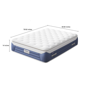 English Elm Bedstory Glacier Cool Plush Hybrid Queen Mattress with Breathable Airflow Foam Layer B2716P526181