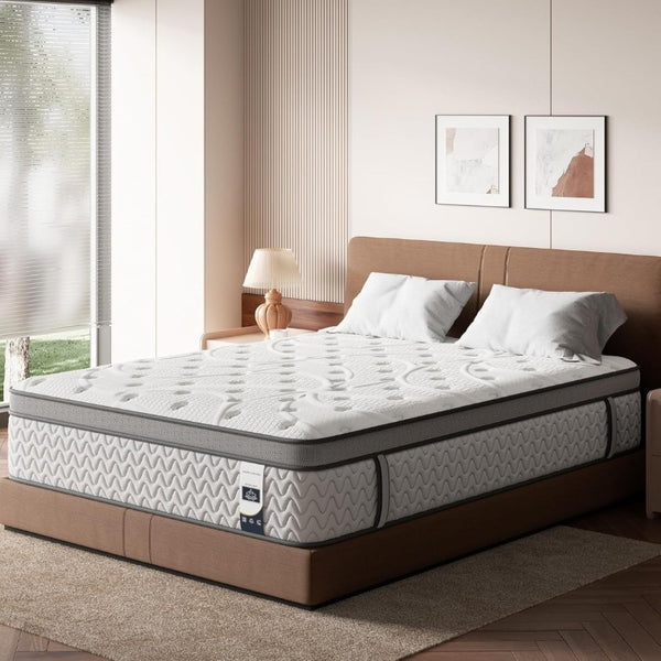 English Elm 10 Inch Twin Hybrid Mattress Zoned Pocket Springs Cooling Euro Top Back Relief B2716P548663