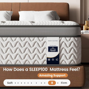 English Elm 10 Inch Twin Hybrid Mattress Zoned Pocket Springs Cooling Euro Top Back Relief B2716P548663