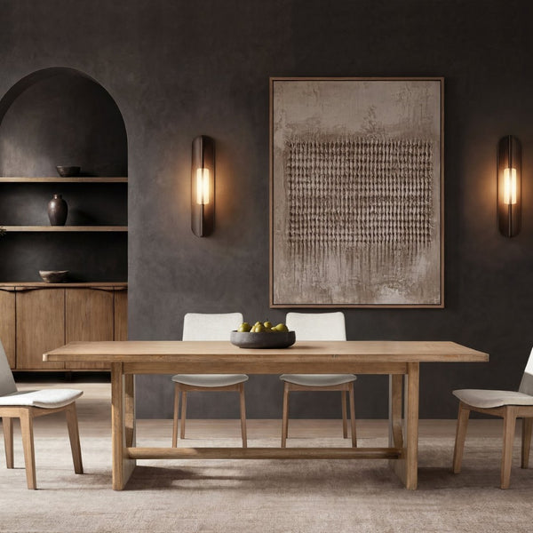 English Elm Turnkey Reclaimed Pine Farmhouse Dining Table Seats Ten with Sculptural Base B2719P509069