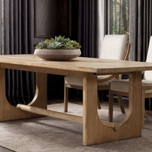 English Elm Turnkey Reclaimed Pine Farmhouse Dining Table Seats Ten with Sculptural Base B2719P509069