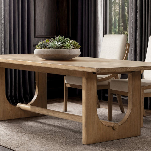 English Elm Turnkey Reclaimed Pine Farmhouse Dining Table Seats Ten with Sculptural Base B2719P509069