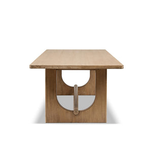 English Elm Turnkey Reclaimed Pine Farmhouse Dining Table Seats Ten with Sculptural Base B2719P509069