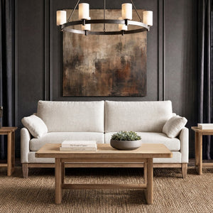 English Elm Turnkey Reclaimed Pine Trestle Coffee Table Rustic Farmhouse Living Room Centerpiece B2719P509071