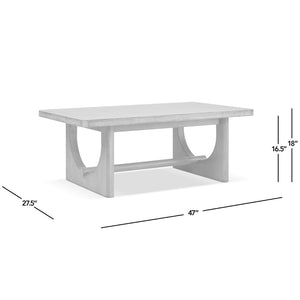 English Elm Turnkey Reclaimed Pine Trestle Coffee Table Rustic Farmhouse Living Room Centerpiece B2719P509071