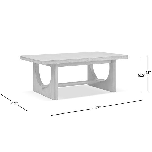 English Elm Turnkey Reclaimed Pine Trestle Coffee Table Rustic Farmhouse Living Room Centerpiece B2719P509071