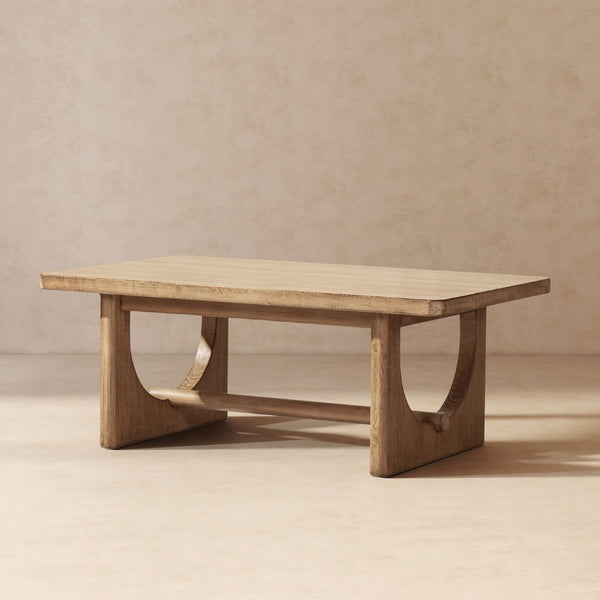 English Elm Turnkey Reclaimed Pine Trestle Coffee Table Rustic Farmhouse Living Room Centerpiece B2719P509071