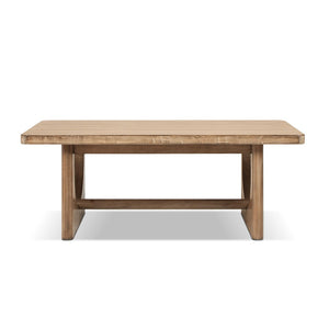 English Elm Turnkey Reclaimed Pine Trestle Coffee Table Rustic Farmhouse Living Room Centerpiece B2719P509071