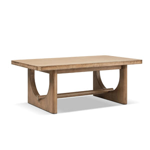 English Elm Turnkey Reclaimed Pine Trestle Coffee Table Rustic Farmhouse Living Room Centerpiece B2719P509071
