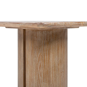 English Elm Sonoma Reclaimed Pine Pedestal End Table Rustic Organic Square Top for Living Room B2719P509072