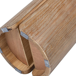 English Elm Sonoma Reclaimed Pine Pedestal End Table Rustic Organic Square Top for Living Room B2719P509072