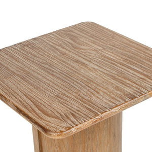 English Elm Sonoma Reclaimed Pine Pedestal End Table Rustic Organic Square Top for Living Room B2719P509072