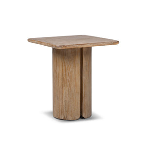 English Elm Sonoma Reclaimed Pine Pedestal End Table Rustic Organic Square Top for Living Room B2719P509072