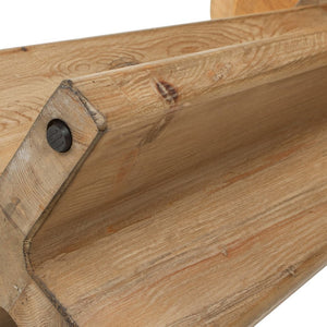 English Elm Clarence Reclaimed Pine Pedestal End Table Rustic Organic Accent for Living Room B2719P509075