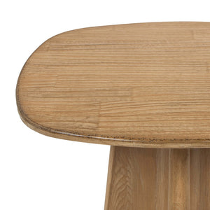 English Elm Clarence Reclaimed Pine Pedestal End Table Rustic Organic Accent for Living Room B2719P509075