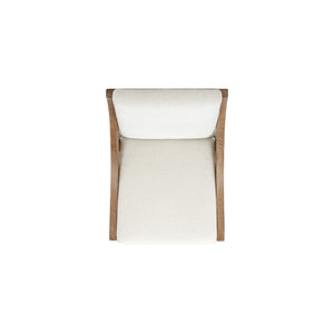 English Elm Lennox Reclaimed Pine High-back Arm Dining Chairs Chenille Upholstered Set of 2 B2719P509077