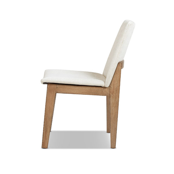 English Elm Auden Reclaimed Pine Chenille Upholstered Dining Chairs Set for Rustic Modern Rooms B2719P509078