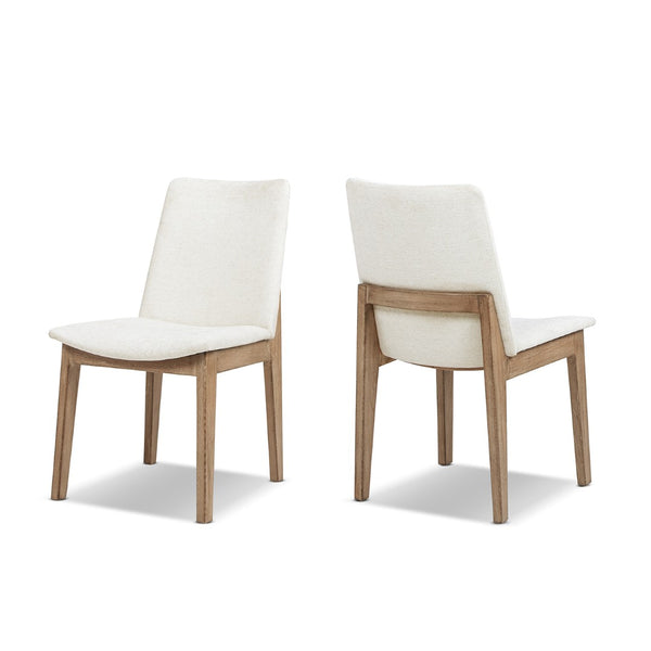 English Elm Auden Reclaimed Pine Chenille Upholstered Dining Chairs Set for Rustic Modern Rooms B2719P509078