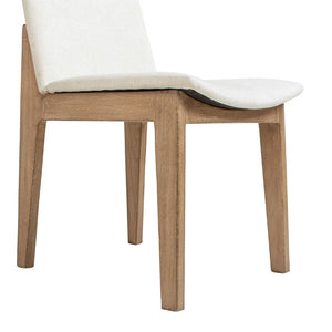 English Elm Auden Reclaimed Pine Chenille Upholstered Dining Chairs Set for Rustic Modern Rooms B2719P509078