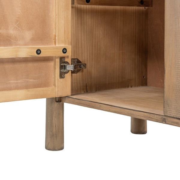 English Elm Nolan Reclaimed Pine Two Door Storage Cabinet Rustic Accent for Entryway or Living Room B2719P509079