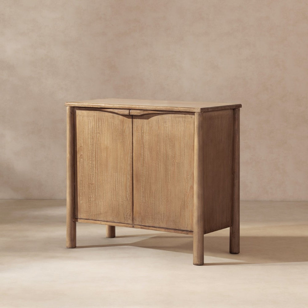 English Elm Nolan Reclaimed Pine Two Door Storage Cabinet Rustic Accent for Entryway or Living Room B2719P509079