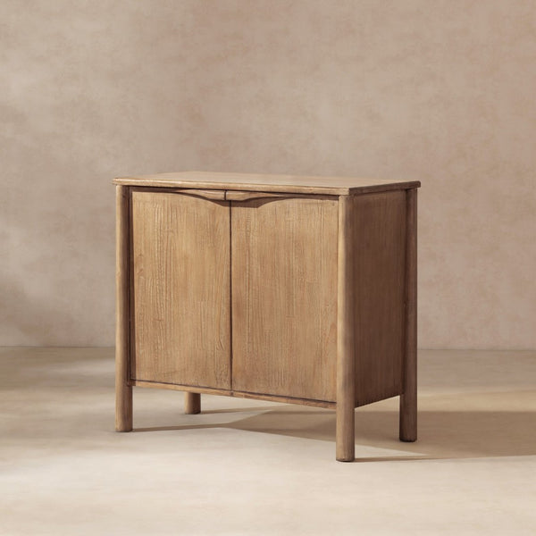 English Elm Nolan Reclaimed Pine Two Door Storage Cabinet Rustic Accent for Entryway or Living Room B2719P509079