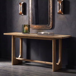English Elm Turnkey Reclaimed Pine Trestle Console Table Rustic 72 Inch Entryway Sofa Accent B2719P509080