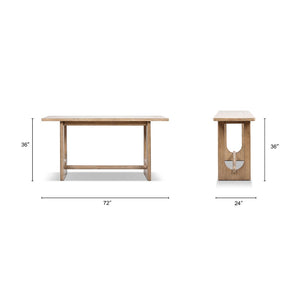 English Elm Turnkey Reclaimed Pine Trestle Console Table Rustic 72 Inch Entryway Sofa Accent B2719P509080