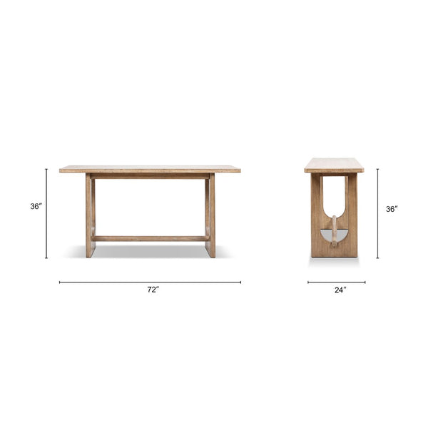 English Elm Turnkey Reclaimed Pine Trestle Console Table Rustic 72 Inch Entryway Sofa Accent B2719P509080