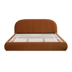 English Elm Archie Puffy Arch Headboard Platform Bed Legless Low Profile Upholstered King Frame B2719P530542