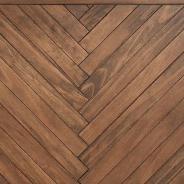 English Elm Chantel Reclaimed Wood Square Coffee Table Herringbone Top for Farmhouse Living Rooms B2723P240971